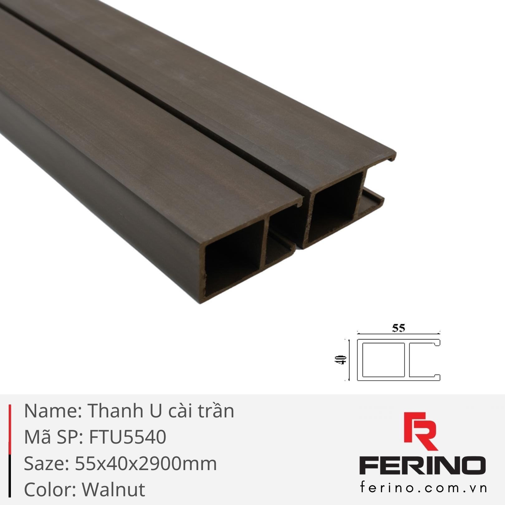 Thanh trần nan FNU5540 Walnut Thanh trần nan FNU5540 Walnut