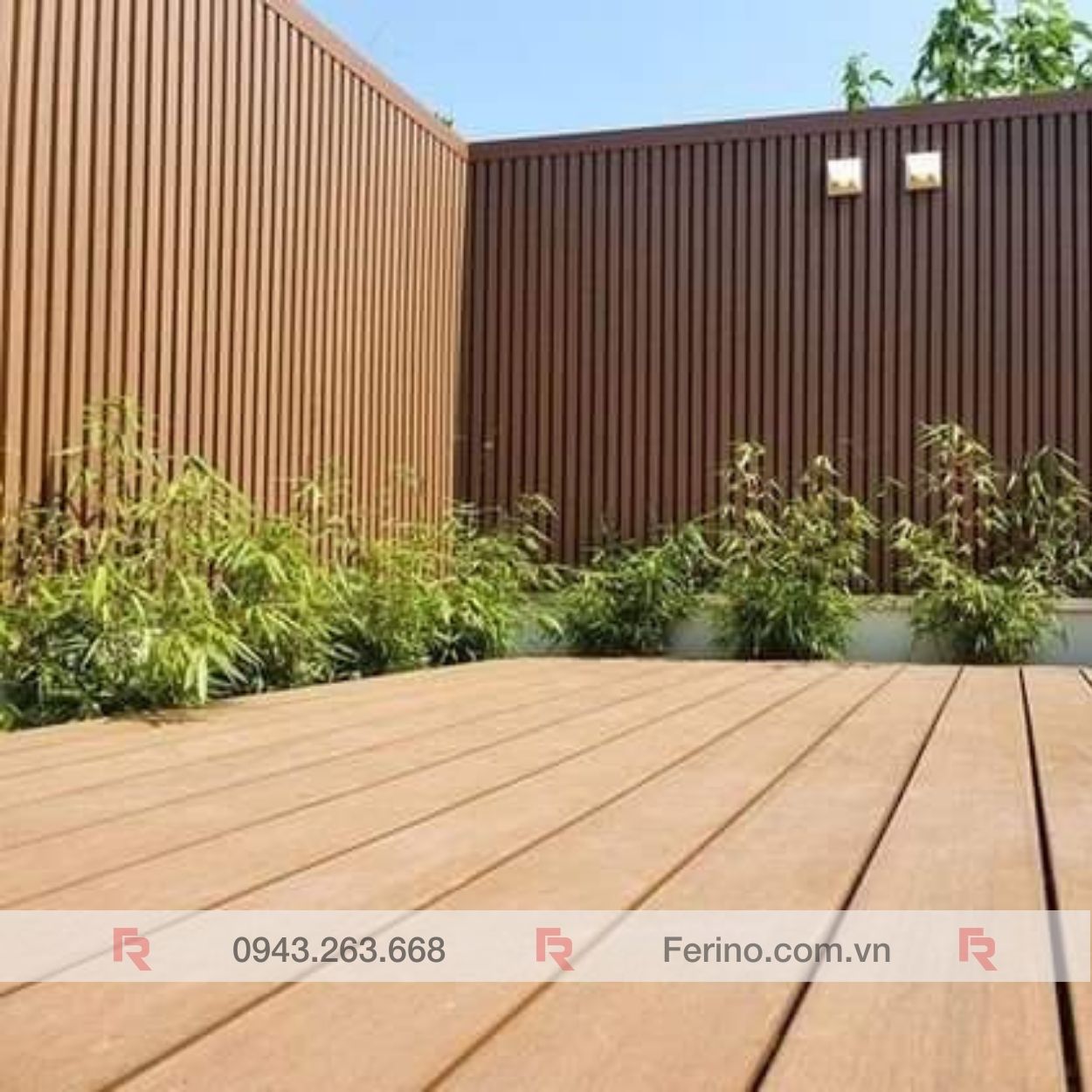 ốp tường gỗ nhựa ngoài trời