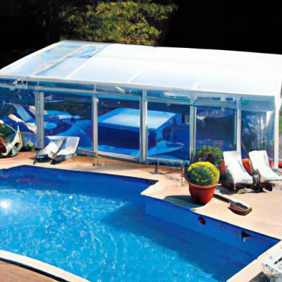 Tấm Poly đặc Ruột Trong Suốt Cho Mái Che Hồ Bơi