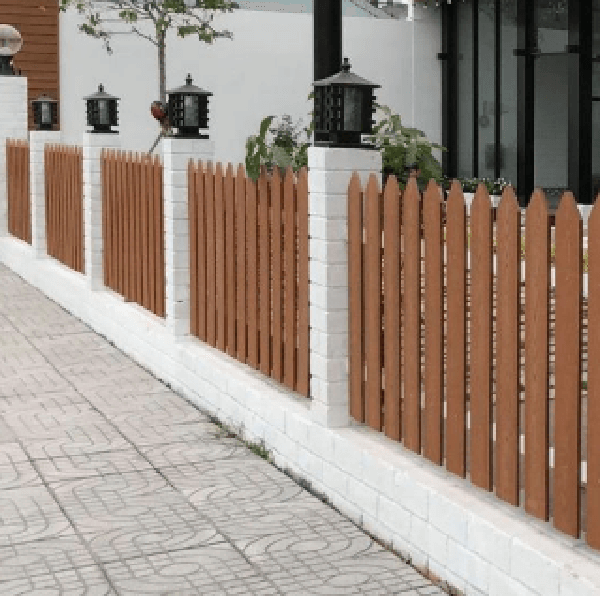 hàng rào gỗ nhựa ngoài trời