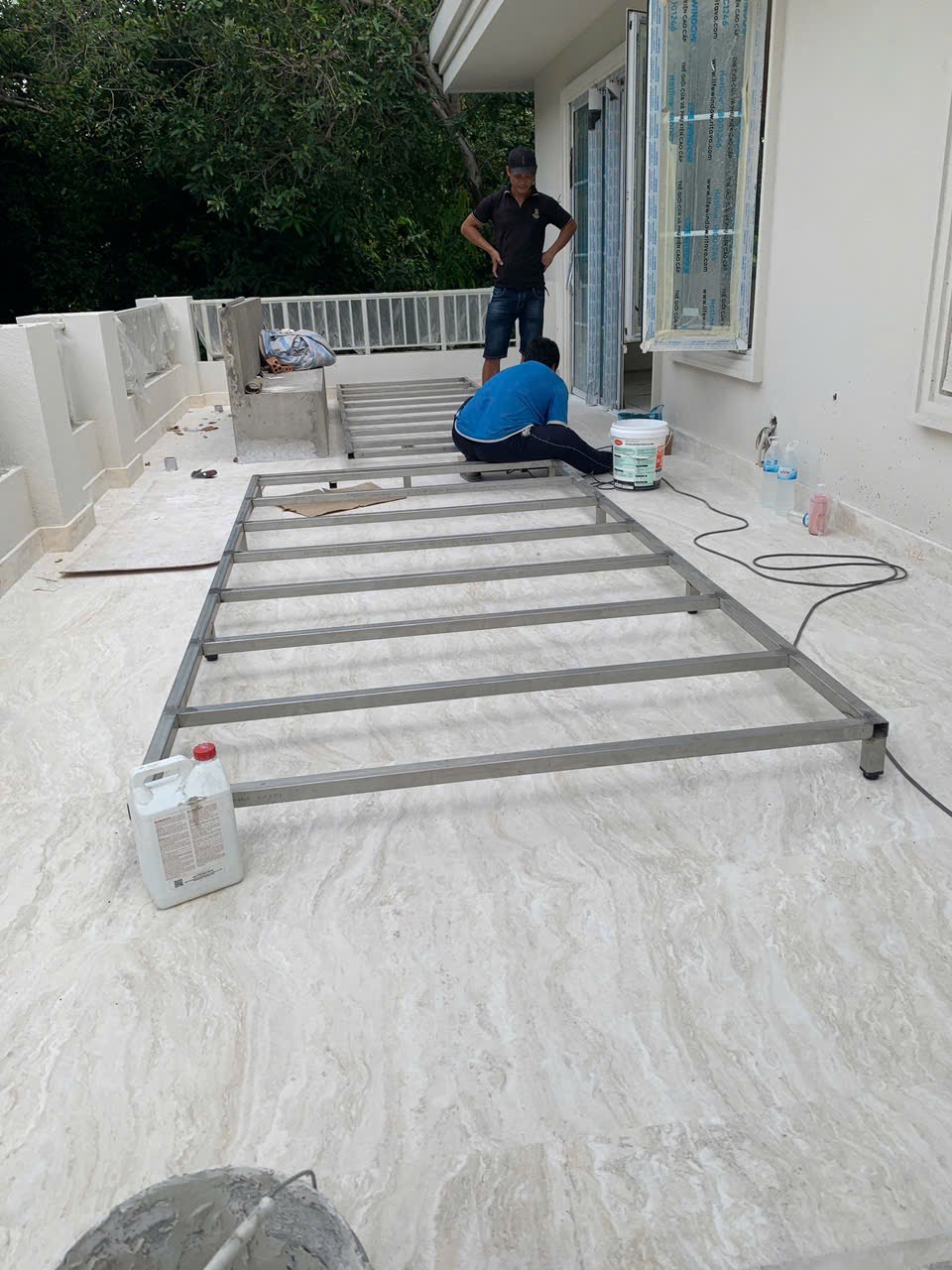 Hệ khung xương sàn gỗ tự nhiên ngoài trời