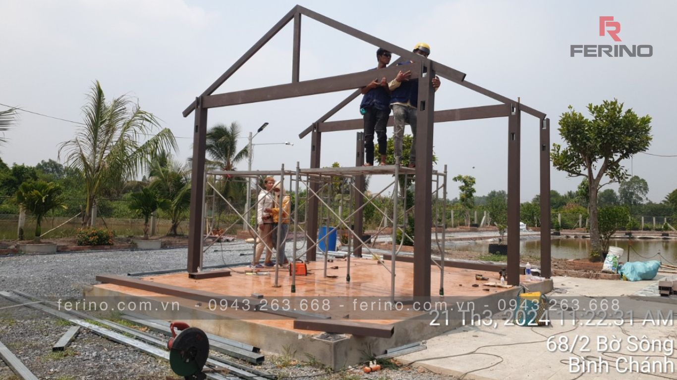 Chòi gỗ nhựa sân vườn ngoài trời