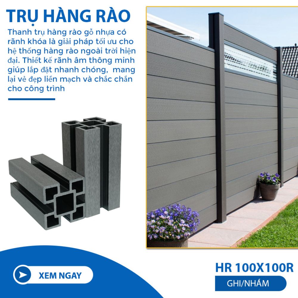 Hàng rào gỗ nhựa sử dụng thanh đa năng WPC