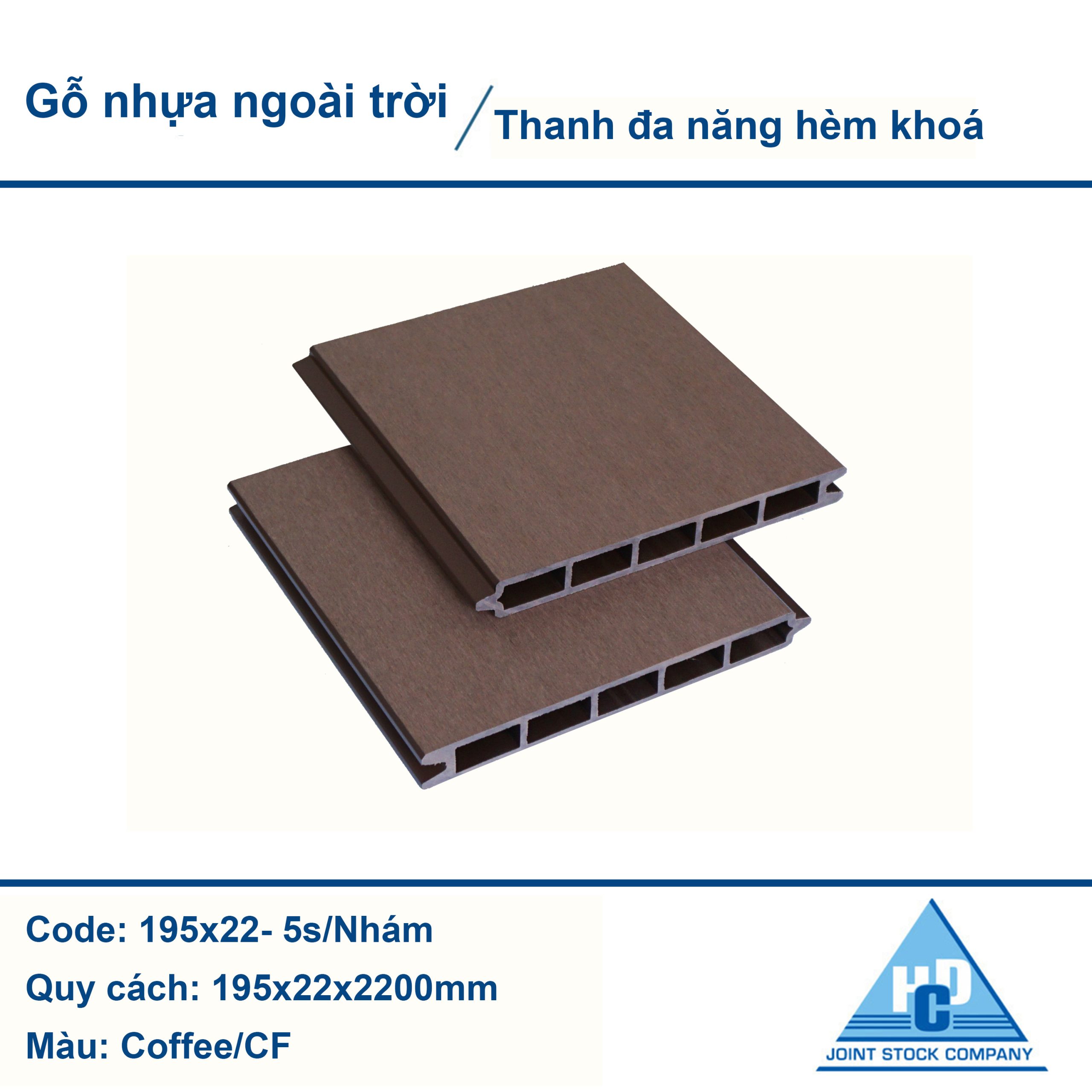 Mẫu hàng rào gỗ nhựa màu coffee