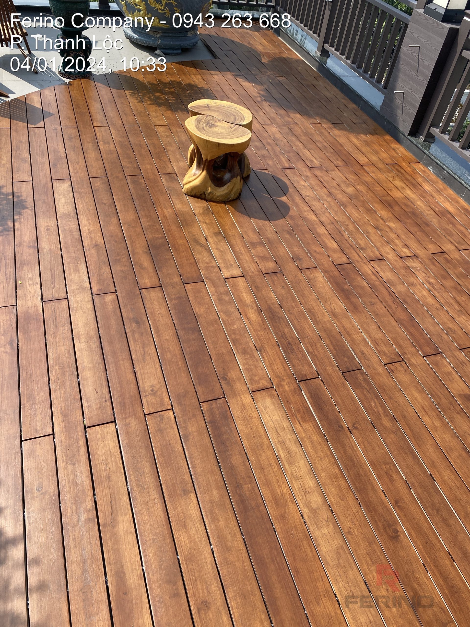 thi công sàn gỗ teak ngoài trời