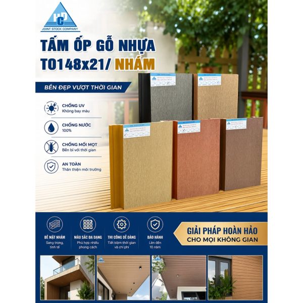 Ứng dụng tấm ốp tường trần ngoài trời HDC148-21