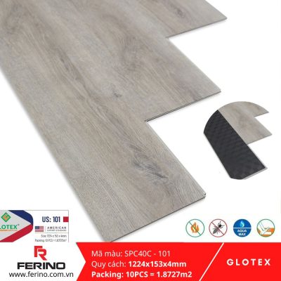 Sàn nhựa hèm khóa SPC 4mm C101