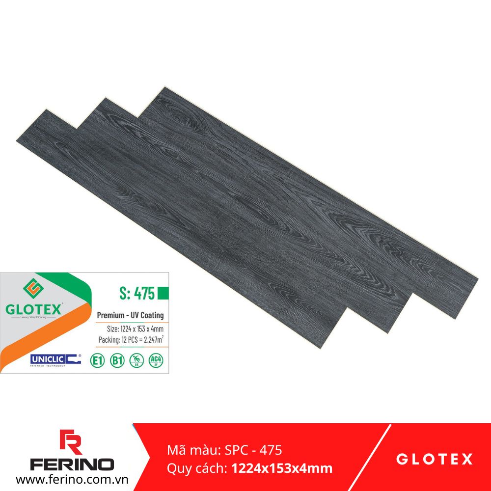Sàn nhựa hèm khóa SPC 4mm S 475